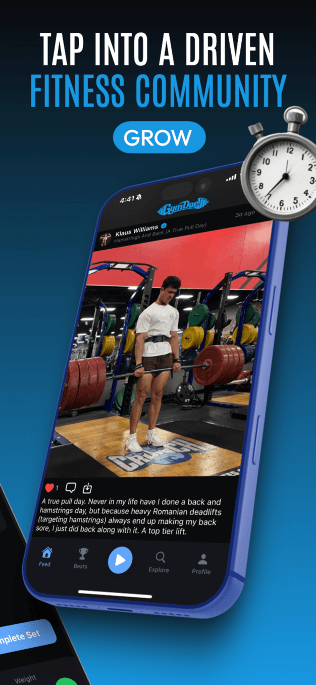 GymDoe training plan screen