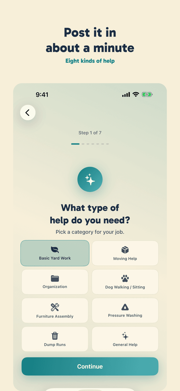 Sela job posting screen